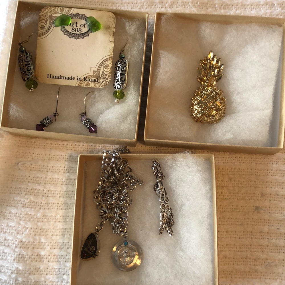 SOLD.  NOT FOR SALE. 3 boxes of jewelry Sterling Silver and more. SOLD